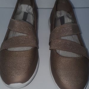 Aerossoles women gold nylon Shimmer sneakers with